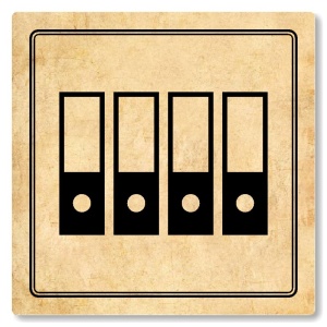 Archiv, 80x80mm, pergamen, Utah